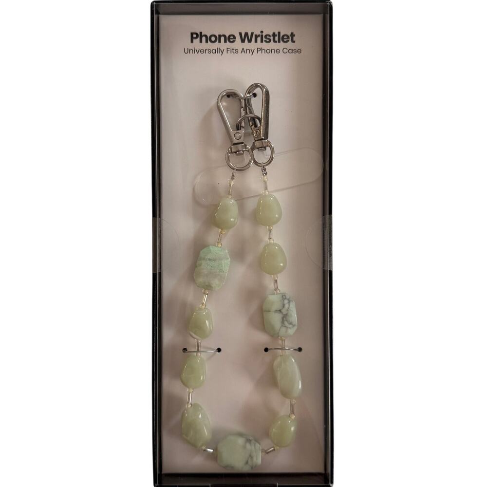 Light Green Stone Phone Wristlet NEW